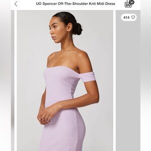 Light purple off the shoulder maxi dress UO size S